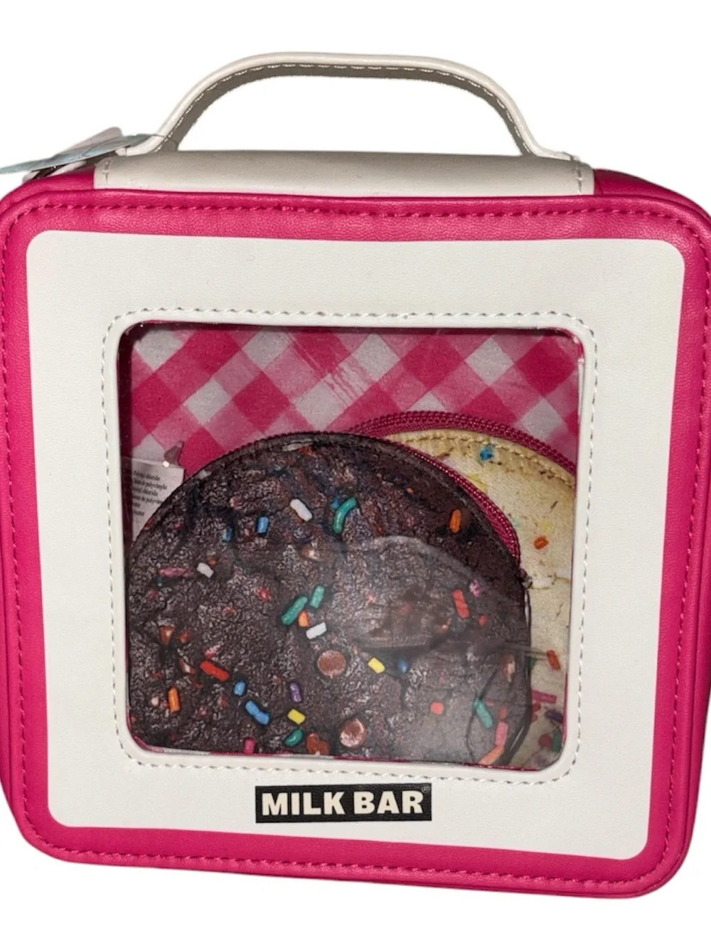 Bath & Body Works Milk Bar Collab Cookie Tote Bag 2 coin purses in bag NWT